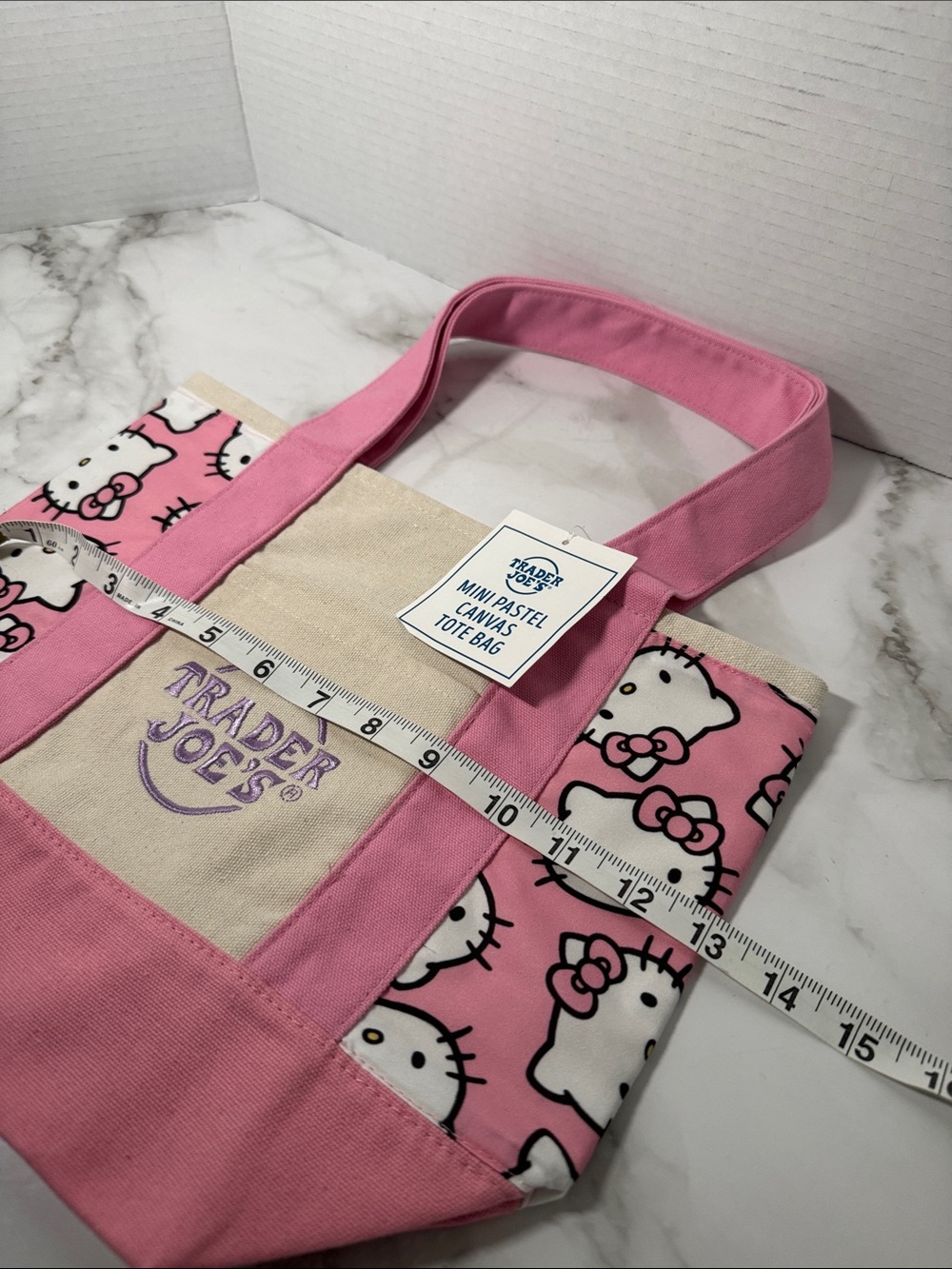 Custom Trader Joe Mini Tote - Pink, Hello Kitty, NWT - Picture 4 of 17